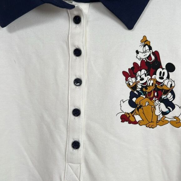 Disney White Polo Shirt with Embroidered Characters - Picture 4 of 6